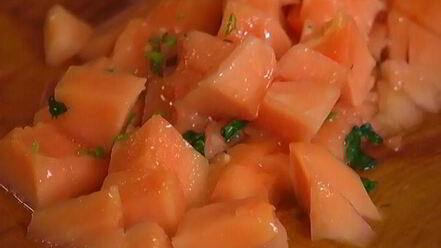 Рецепт суш с папайей и медом