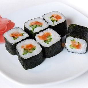 Рецепт Суш с семгой и огурцом