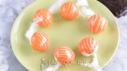 Рецепт суш темари на хэллоуин