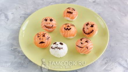 Рецепт суш темари на хэллоуин