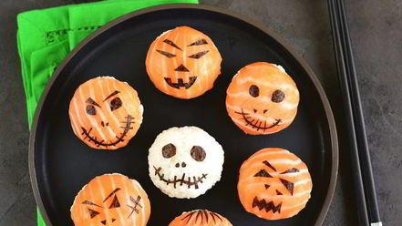 Рецепт суш темари на хэллоуин