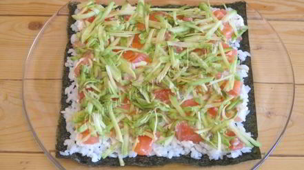 Рецепт суш торт закусочный