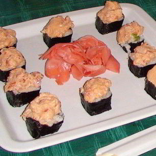 Рецепт Суш, запеченных с лососем