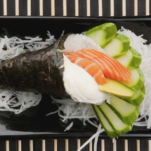 Рецепт Темаков суши с рисом, овощами и зеленью