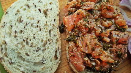 Рецепт горячего сэндвича с лососем