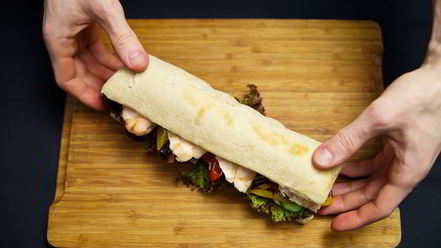 Рецепт сэндвича с курицей и овощами-гриль