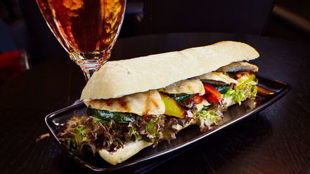 Рецепт сэндвича с курицей и овощами-гриль