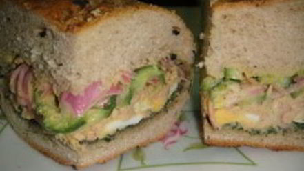 Рецепт сэндвича с салатом ницца