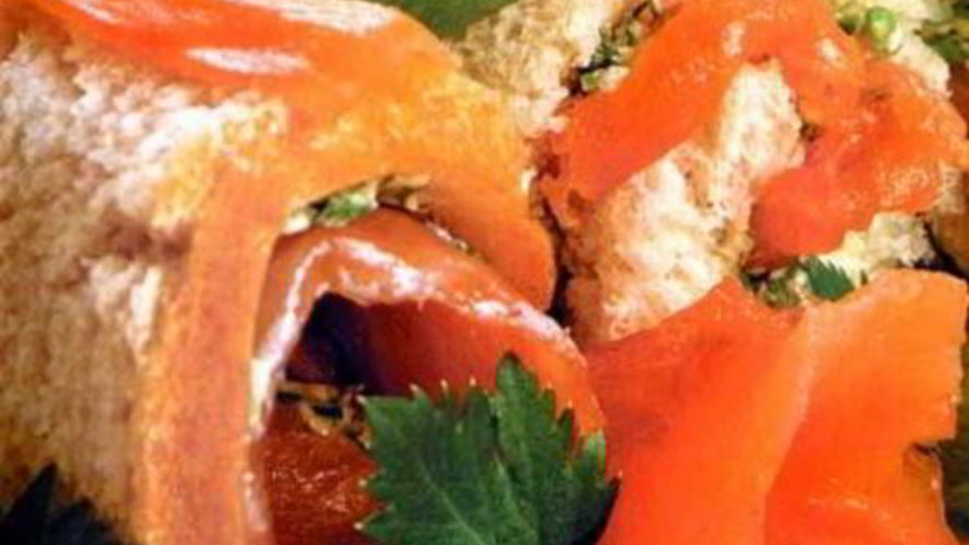 Рецепт сэндвичей-рулетиков с семгой