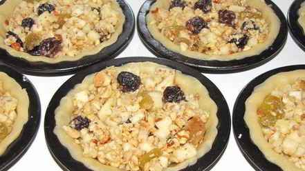 Рецепт бельгийских тарталеток с фруктово-ореховой начинкой