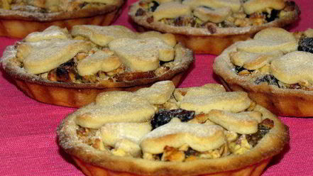 Рецепт бельгийских тарталеток с фруктово-ореховой начинкой