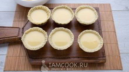 Рецепт дани той — тарталеток с яичным кремом