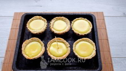 Рецепт дани той — тарталеток с яичным кремом