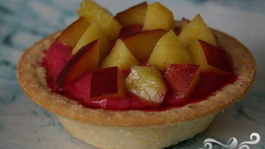 Рецепт холодных пирожных из вишни в тарталетках