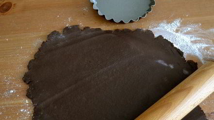 Рецепт шоколадных тарталеток с клубникой