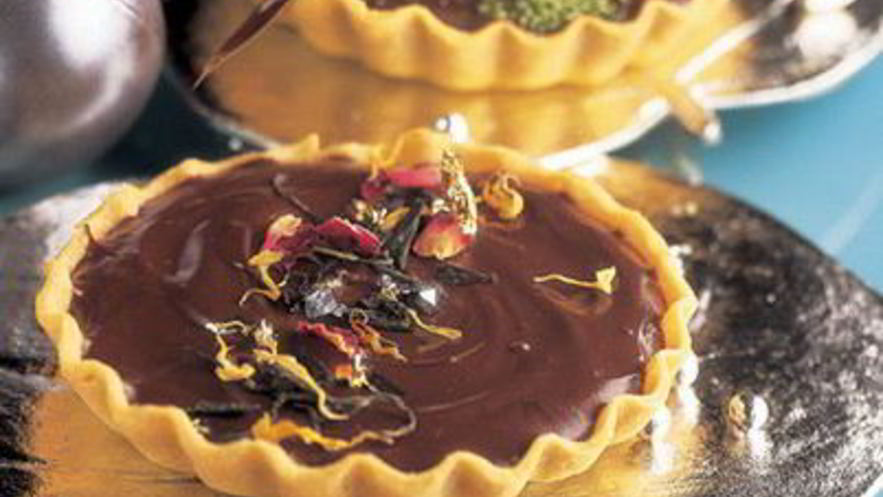 Рецепт шоколадных тарталеток с зеленым чаем