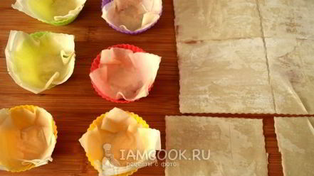 Рецепт тарталеток из теста фило с салатом