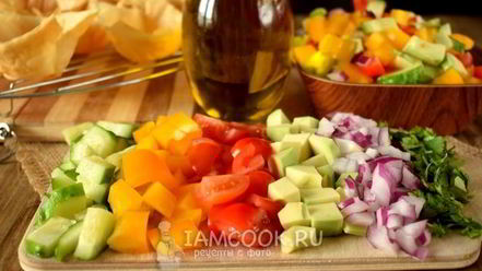 Рецепт тарталеток из теста фило с салатом