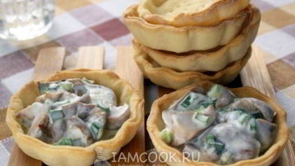 Рецепт Тарталеток с грибами