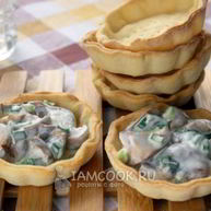 Рецепт Тарталеток с грибами