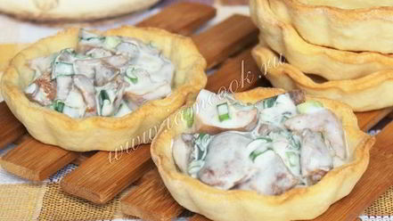 Рецепт тарталеток с грибами