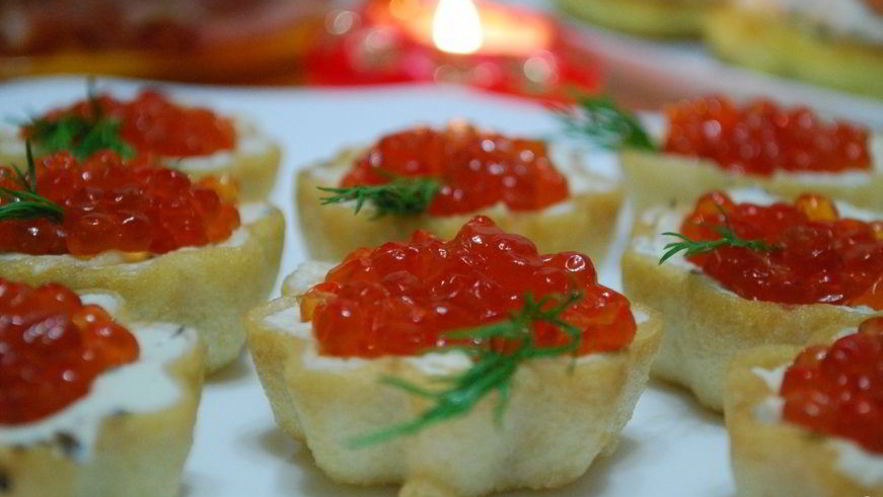 Рецепт тарталеток с икрой и творожным сыром