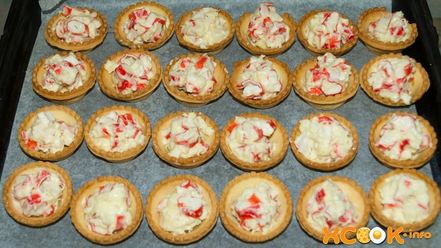 Рецепт тарталеток с крабовыми палочками и сыром
