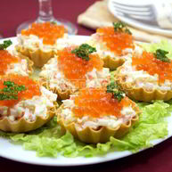 Рецепт Тарталеток с крабовыми палочками