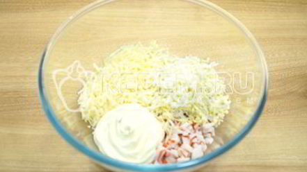 Рецепт тарталеток с крабовыми палочками