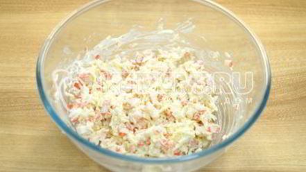 Рецепт тарталеток с крабовыми палочками