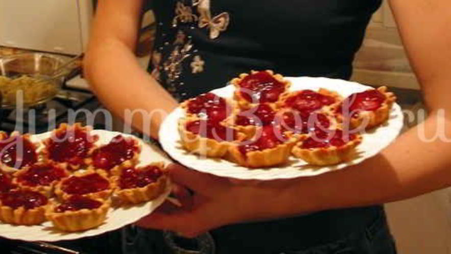 Рецепт тарталеток с кремом и ягодами