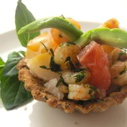 Рецепт Тарталеток с креветками и авокадо