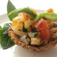 Рецепт Тарталеток с креветками и авокадо