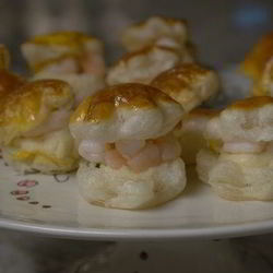 Рецепт Тарталеток с креветками и соусом бешамель