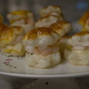 Рецепт Тарталеток с креветками и соусом бешамель