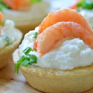 Рецепт Тарталеток с креветками и сыром