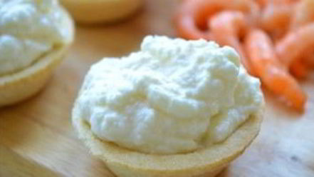 Рецепт тарталеток с креветками и сыром