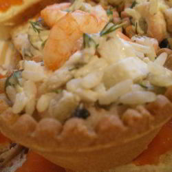Рецепт Тарталеток с креветочным салатом