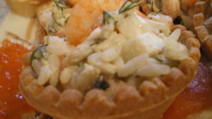 Рецепт тарталеток с креветочным салатом