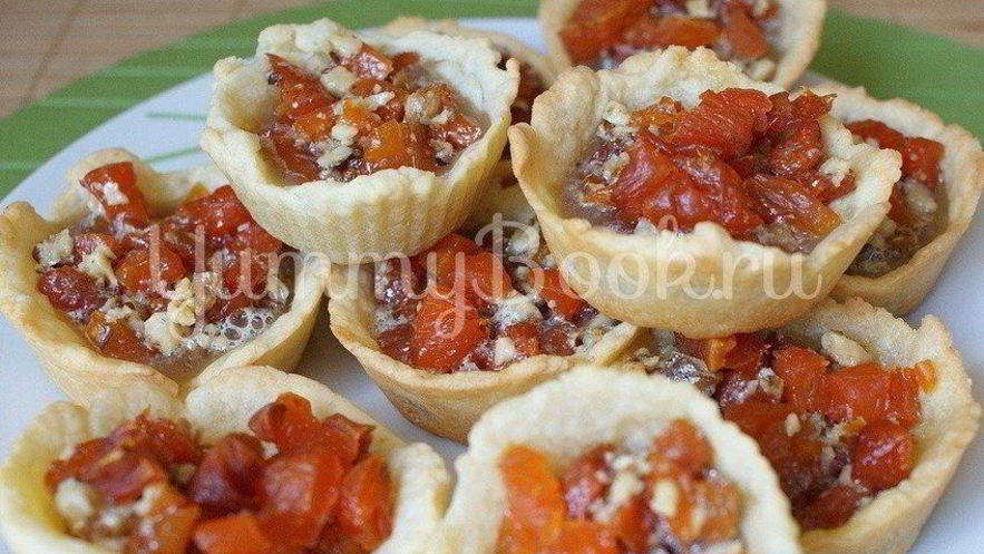 Рецепт тарталеток с курагой и орехами