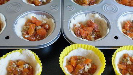 Рецепт тарталеток с курагой и орехами