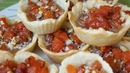 Рецепт тарталеток с курагой и орехами