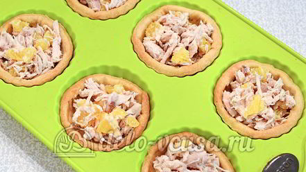 Рецепт тарталеток с курицей и апельсином
