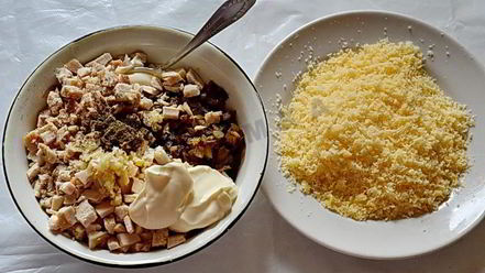 Рецепт тарталеток с курицей и грибами