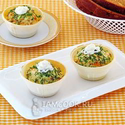 Рецепт Тарталеток с палтусом и овощами