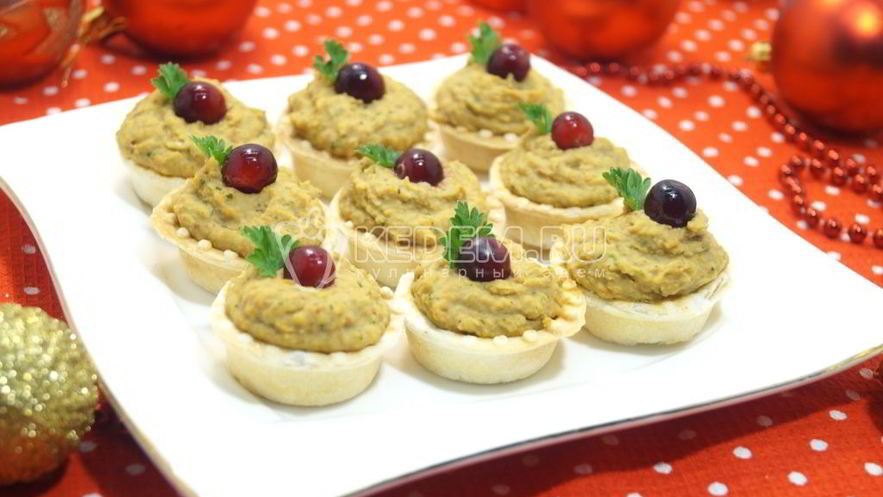 Рецепт тарталеток с паштетом из фасоли