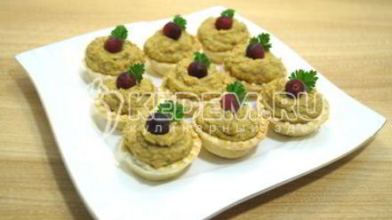 Рецепт тарталеток с паштетом из фасоли