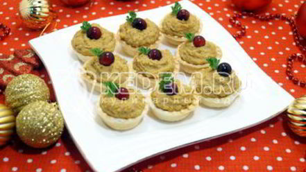 Рецепт тарталеток с паштетом из фасоли