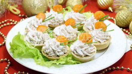 Рецепт тарталеток с паштетом из крабового мяса
