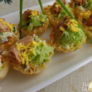 Рецепт Тарталеток с печенью трески